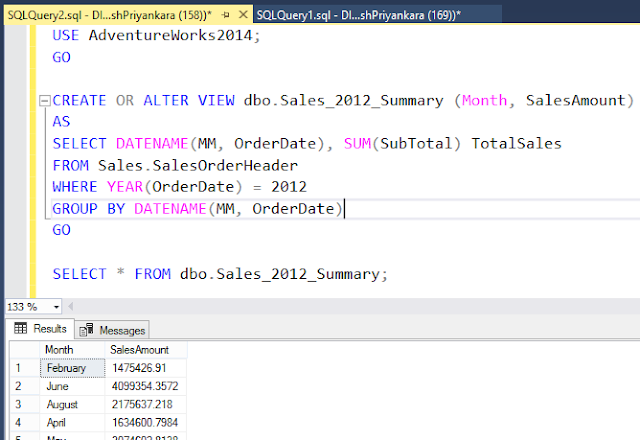 Dinesh's Blog :::: Being Compiled ::::: Naming columns in the View