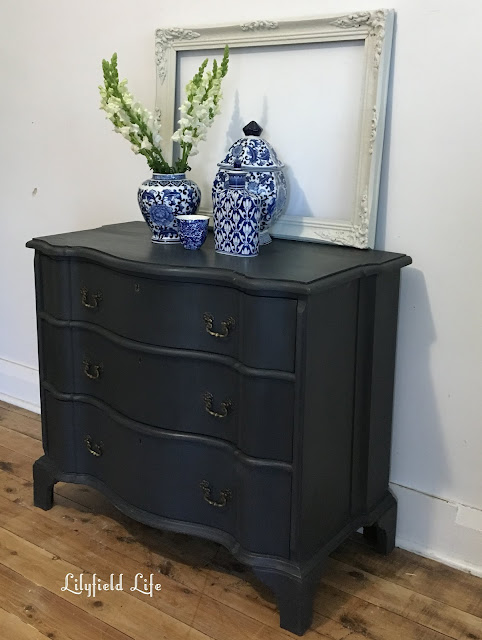 a french commode painted in ASCP Graphite by Lilyfield Life