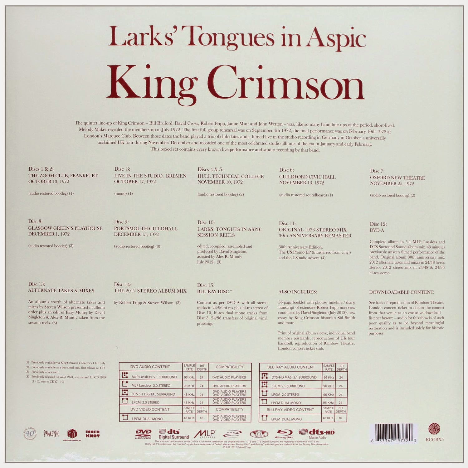 King Crimson - Larks Tongues in Aspic - Amazoncom Music