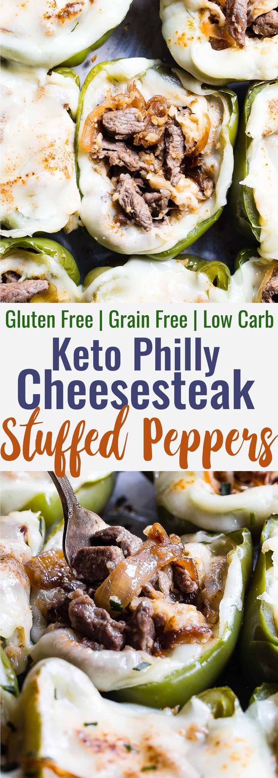 LOW CARB PHILLY CHEESE STEAK STUFFED PEPPERS WITH CAULIFLOWER RECIPES