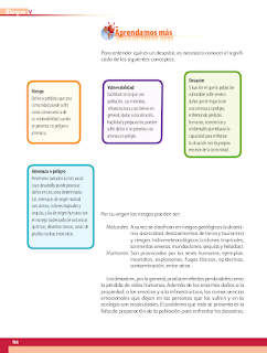 Los riesgos de no prevenir - Geografía Bloque 5to 2014-2015 