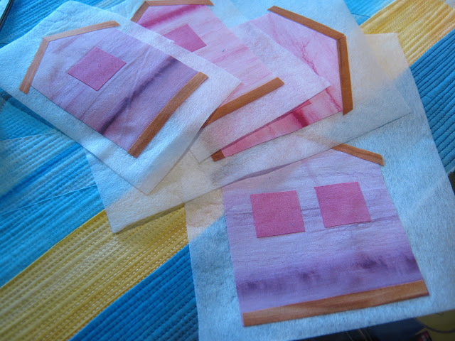 beach huts landscape quilting tutorial