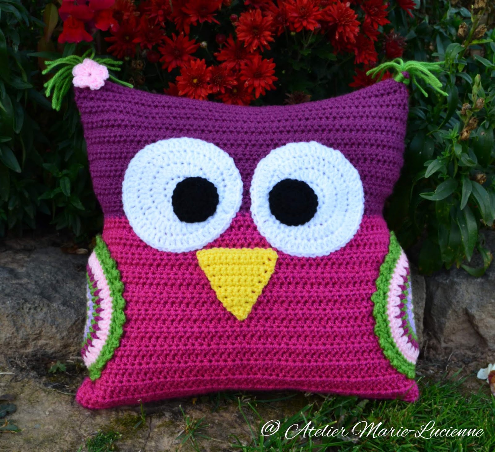 Crochet Owl Cushion for Tim – Gehäkeltes Eulenkissen für Tim