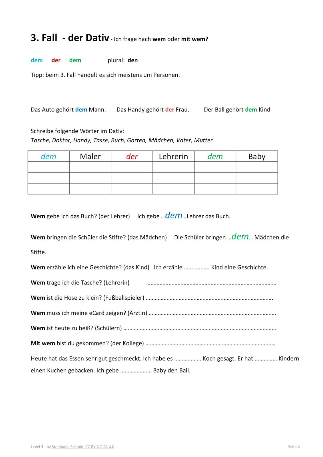 Deutsch Lernen Level 3 Fälle, Zeiten Deutschkurs Rasteenblog