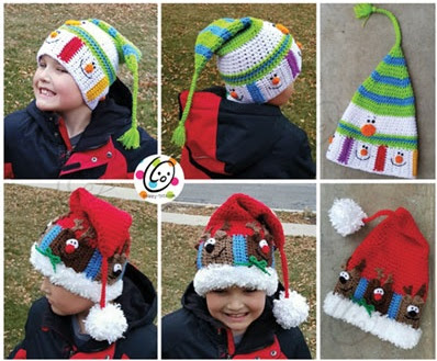  Crochet a festive snowman or reindeer stocking cap pattern