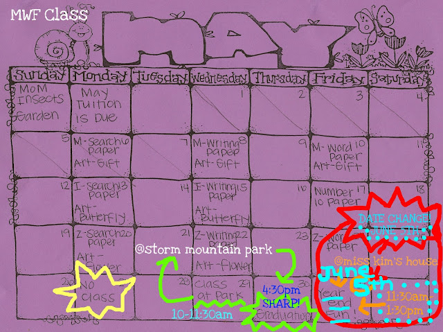 Cornerstone Preschool: May Calendar