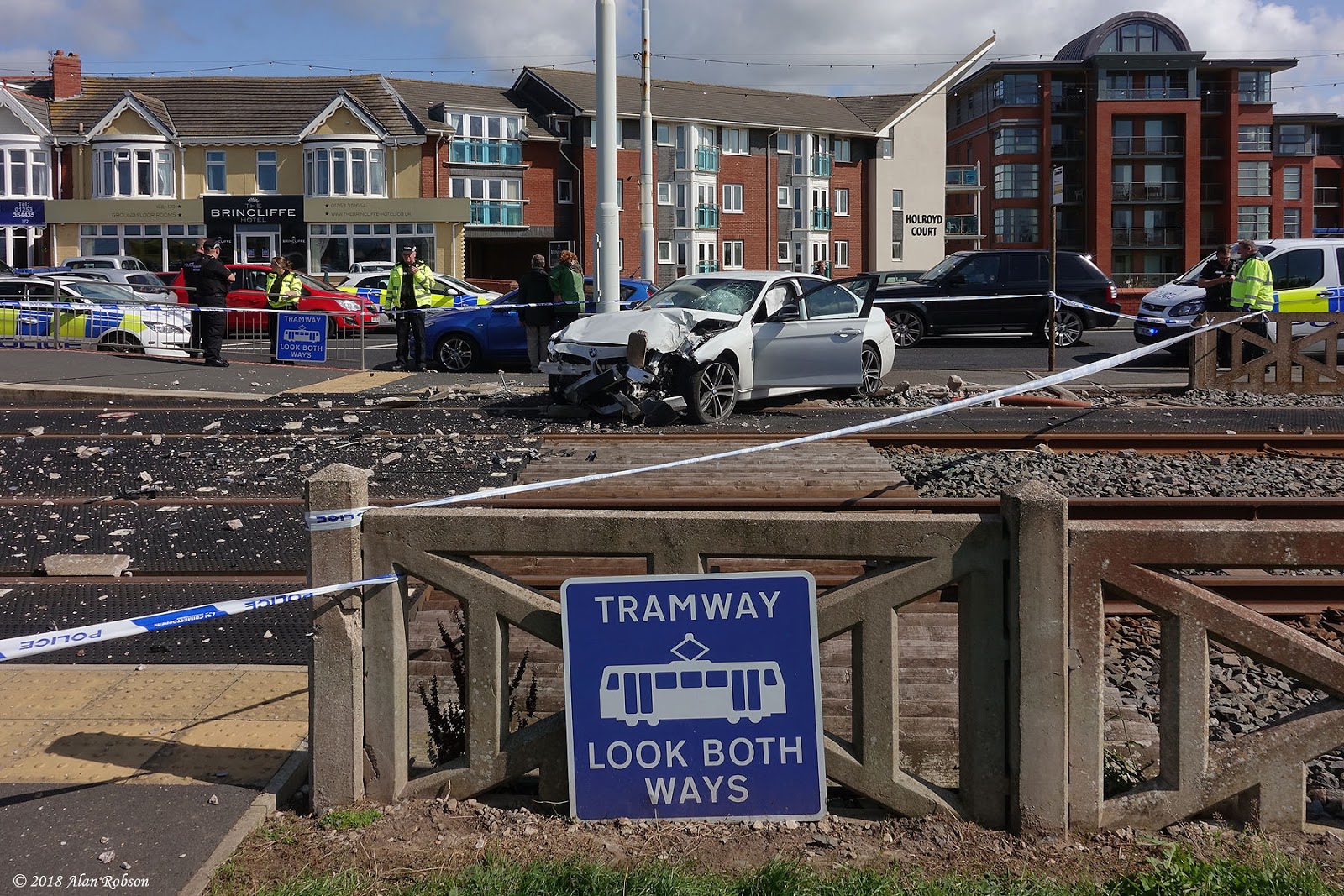 Blackpool Tram Blog Car accident at Cavendish Road causes major