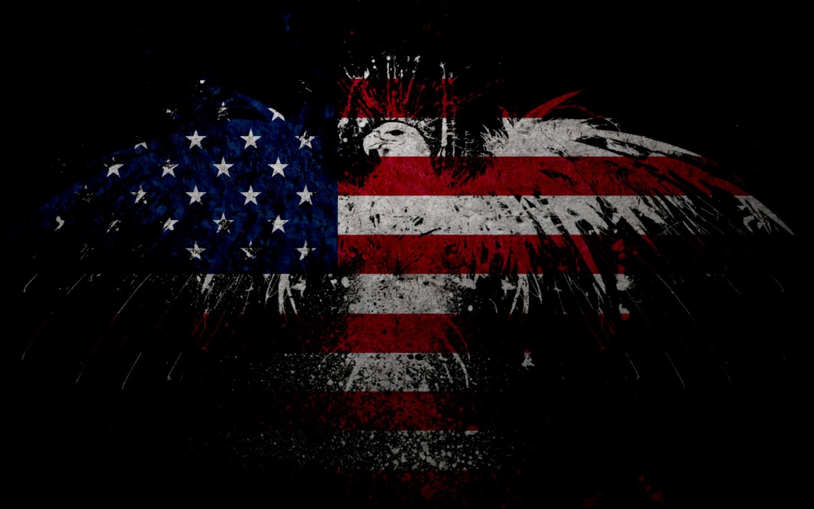 Eagle American Flag Desktop Background