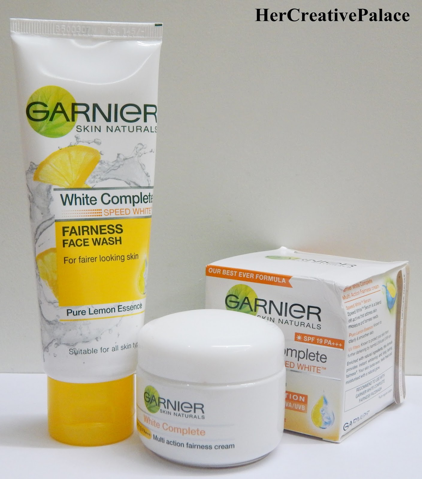Garnier White Complete Fairness Face Wash & Cream Review, Swatch, Results