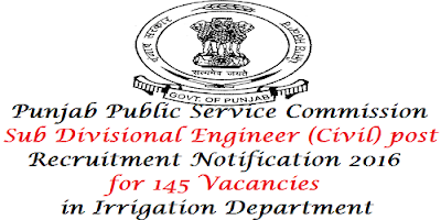 PPSC irrigation dept recruitment 2016