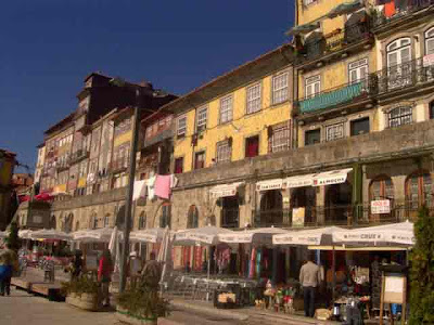 Barrio Ribeira en Oporto.