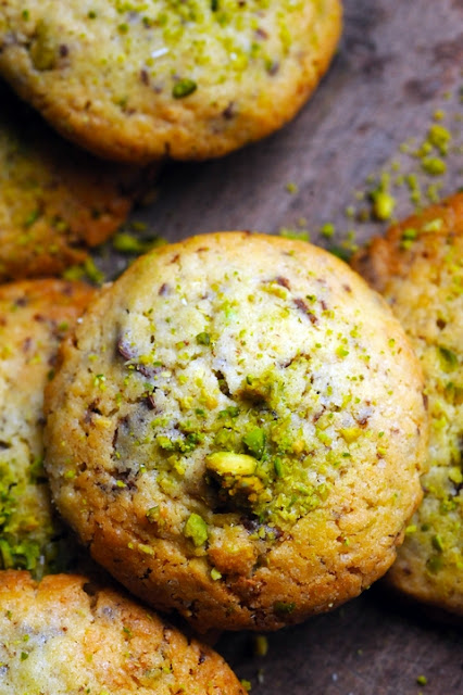 Cookies aux deux chocolats et aux pistaches