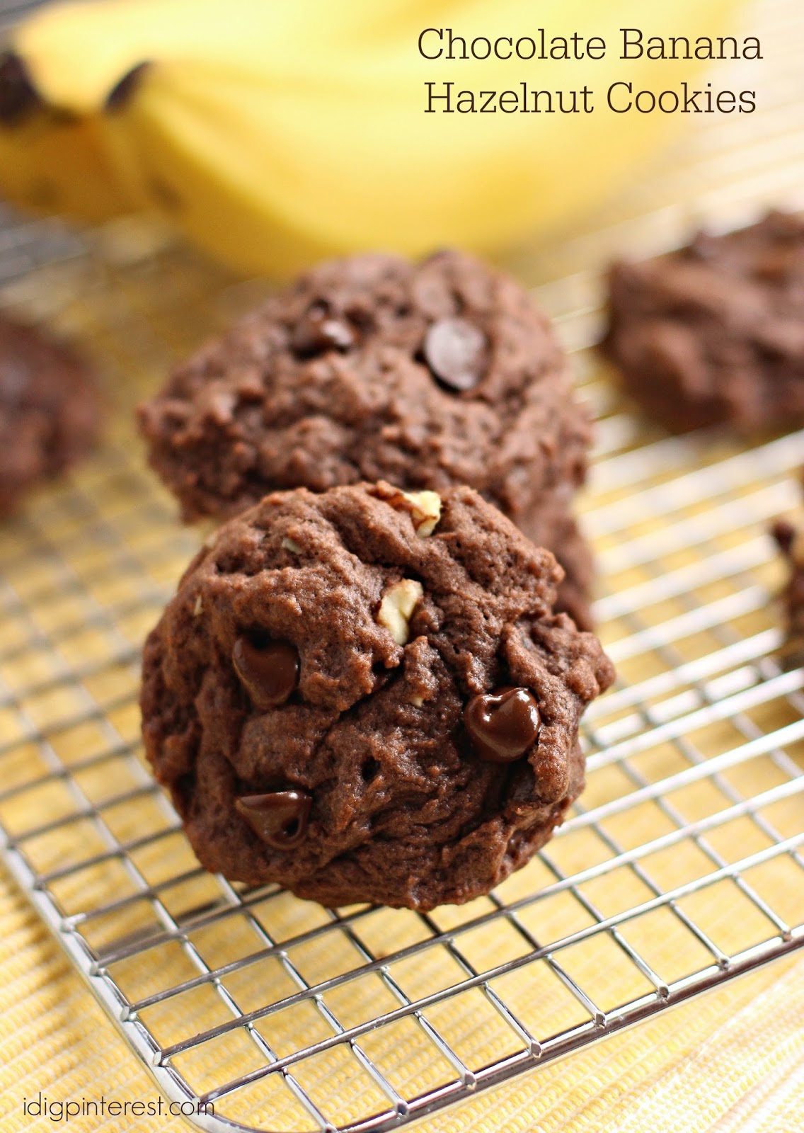 Chocolate Banana Hazelnut Cookies I Dig Pinterest