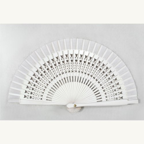 Abanicos para bodas blancos originales y artesanos de madera blancos