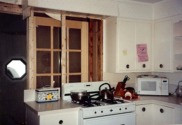 Old kitchen in the middle of construction