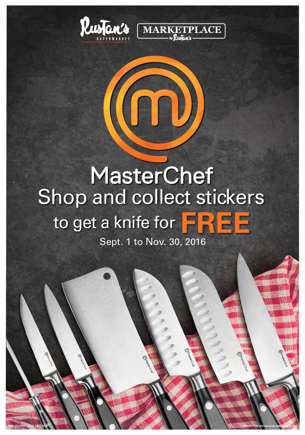 PROMO [SEP01NOV30 2016] Rustan's Supermarket FREE Limited Edition MasterChef Knives