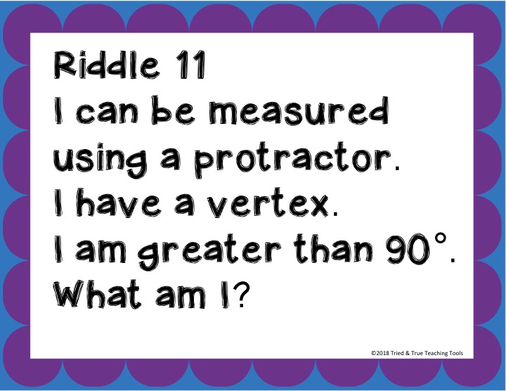 Riddling for Geometry | Tried and True Teaching Tools