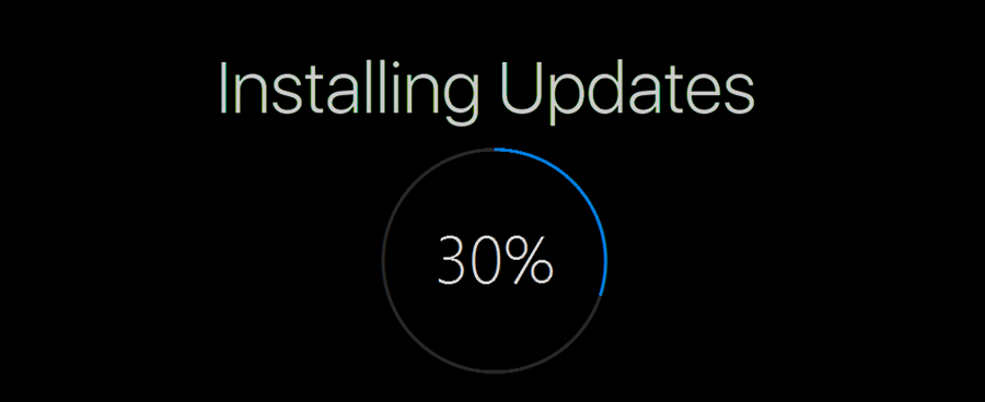 Windows 10 install update banner