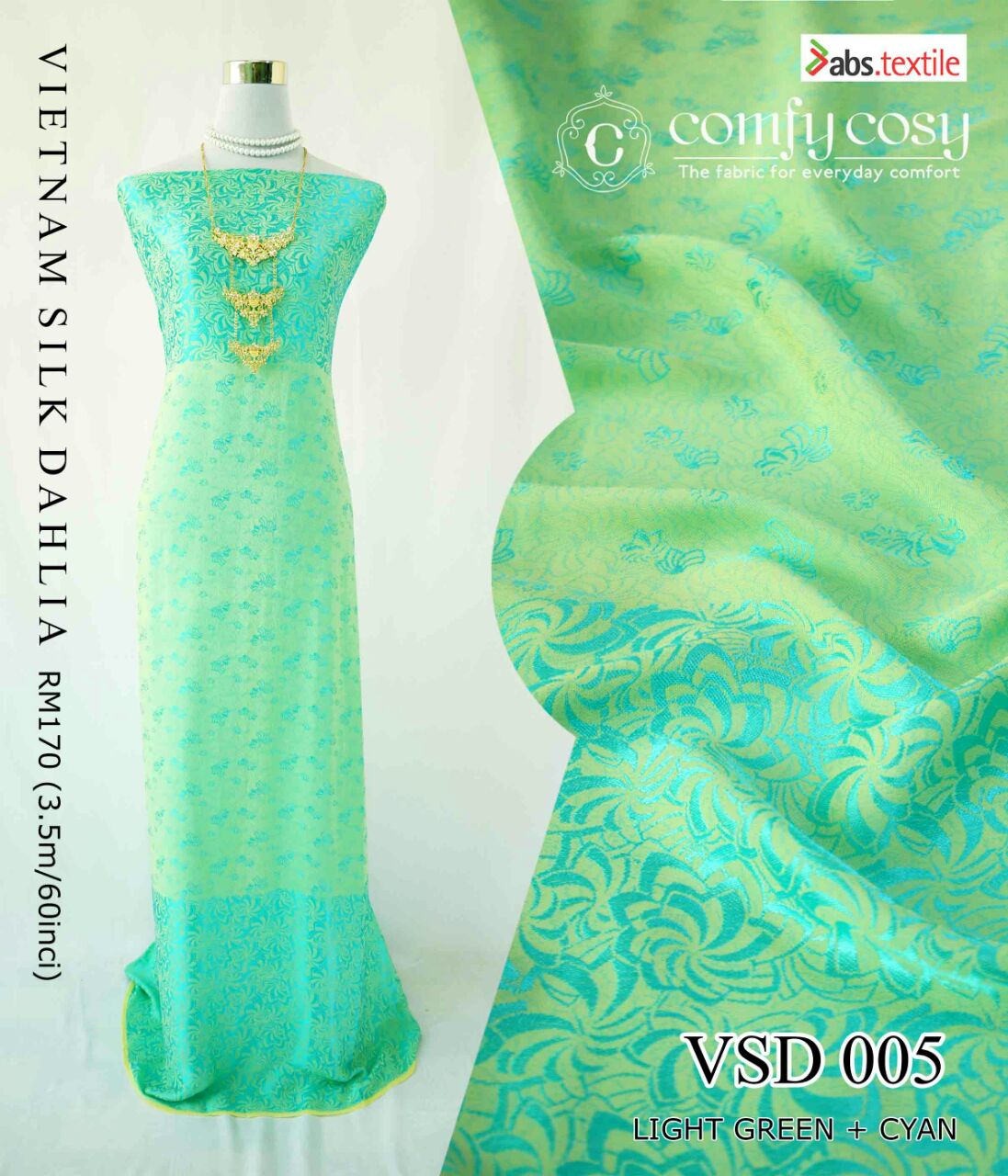 Kain Vietnam Silk Terkini Corak Timbul Healthy is a