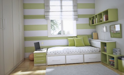 Cool Teen Green Dorm Room
