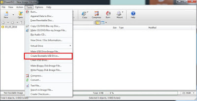 Cara membuat Bootable Flashdisk Memakai Power Iso  