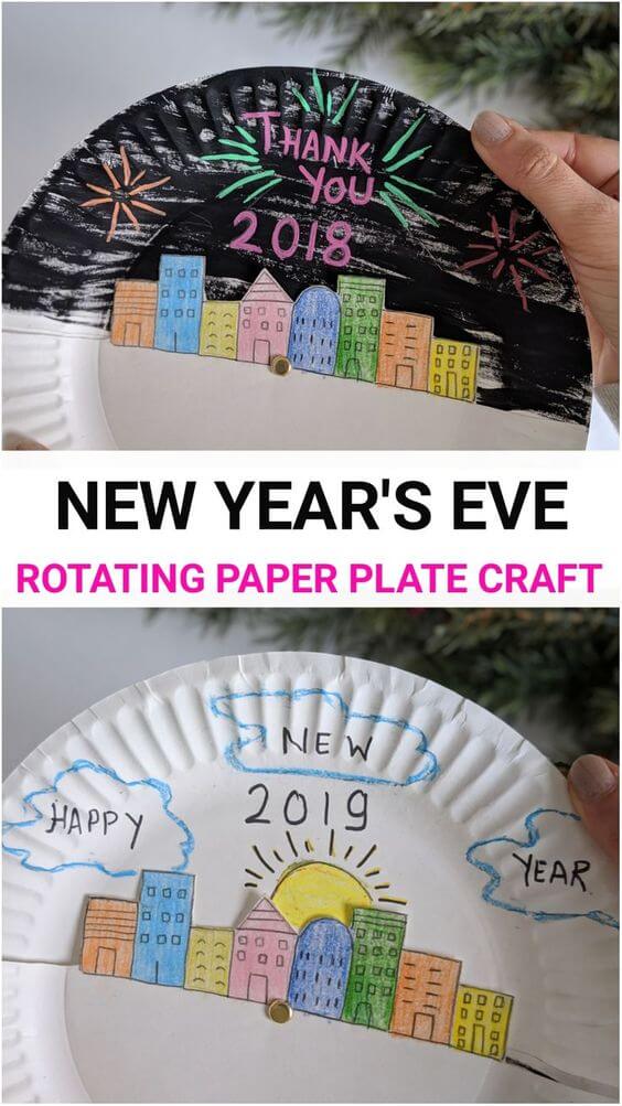 New Year's Eve Paper Plate Craft for Kids The Joy of Sharing