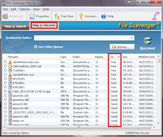 Restore deleted files with File Scavenger