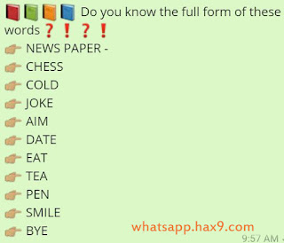 Do you know the full form of these words