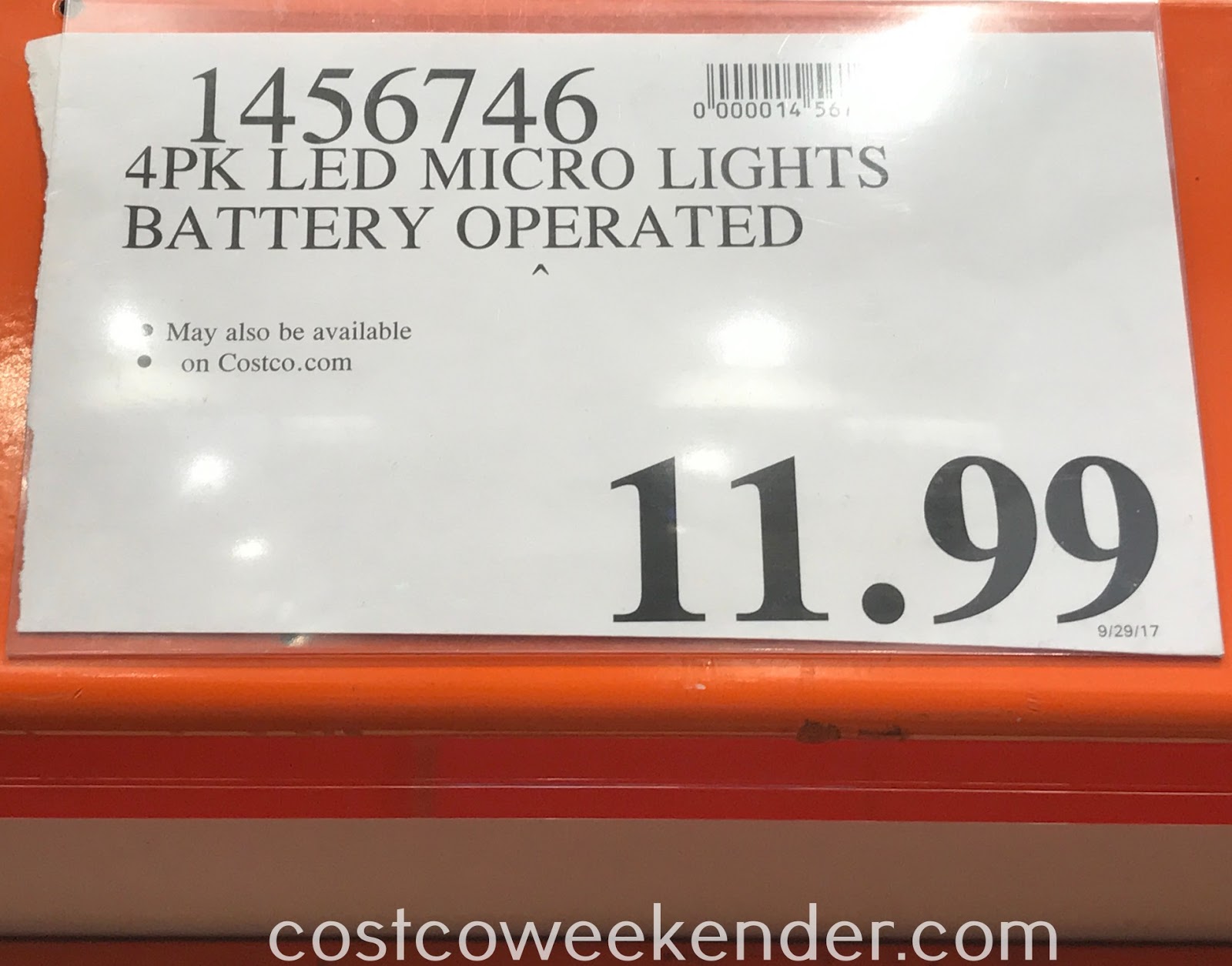 Battery Operated LED Micro Lights (4 sets) Costco Weekender