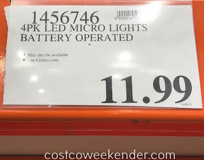 Deal for 4 sets of Battery Operated LED Micro Lights at Costco