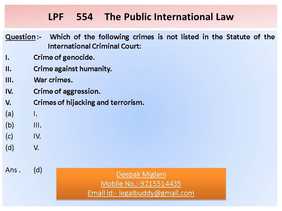 Legal Point Public International Law 23