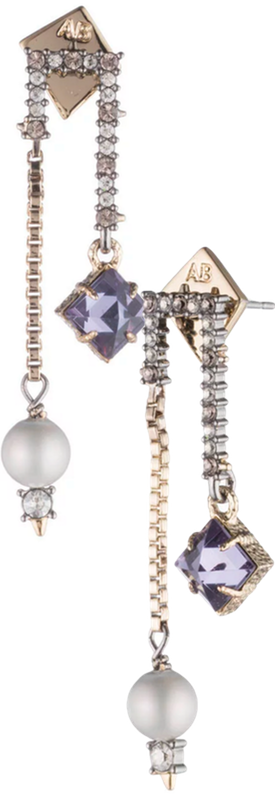 Alexis Bittar Dangling Stone and Pearl Post Earring