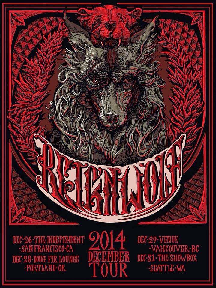INSIDE THE ROCK POSTER FRAME BLOG Andrew Ghrist Reignwolf Tour Poster