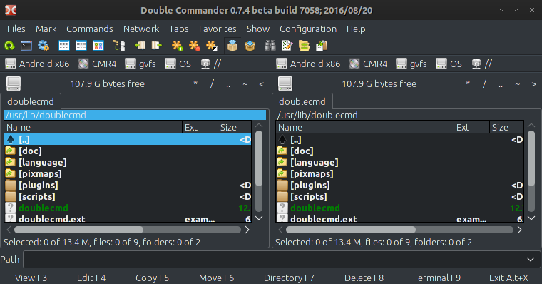 Double Commander - File manager that inspired by Total Commander -Archlinux