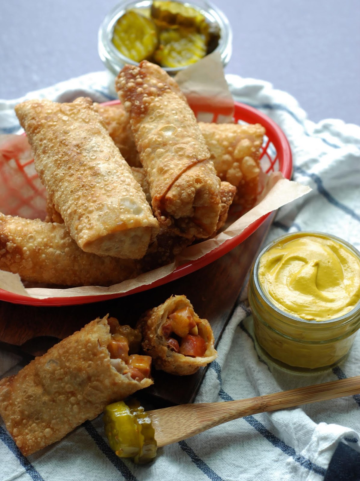 Fleur DeLectable Chili Cheese Dog Egg Rolls