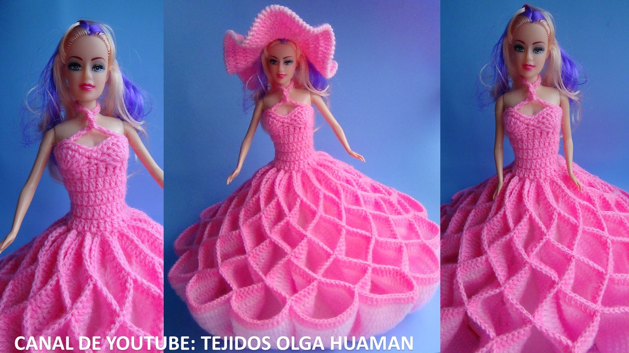 TEJIDOS OLGA HUAMAN: Vestidos Muñecas Tejidos Crochet o Ganchillo