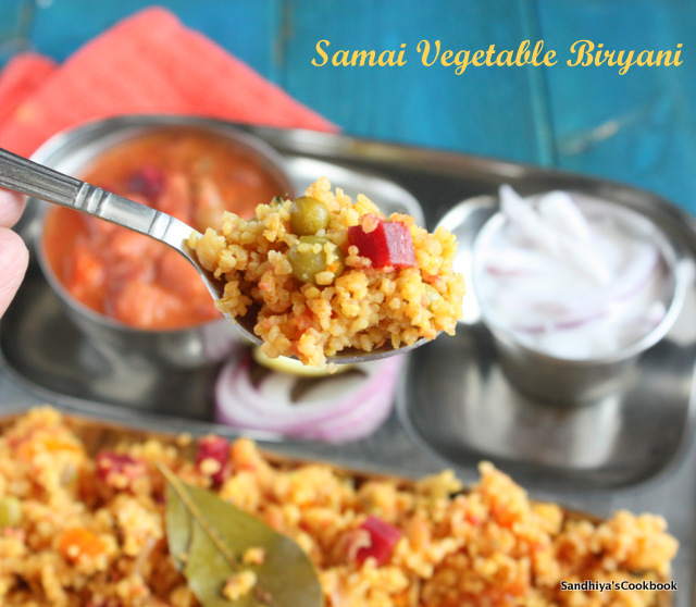 Sandhiya's Cookbook Samai Vegetable Biryani Millet Biryani Millet