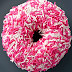 Doughnut with white and pink sprinkles