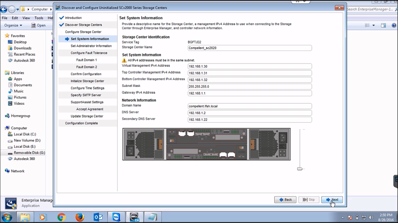 DELL Compellent SCv2000 Series Initial Configuration in less then 10