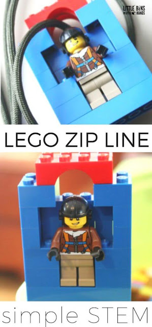 How to build a toy zip line with Legos