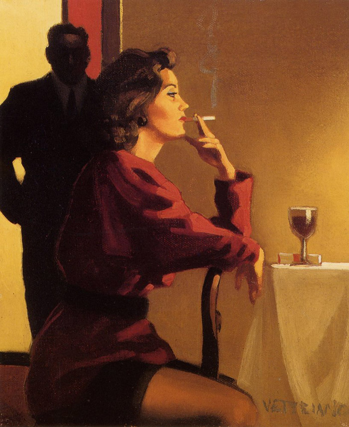 Painting of Jack Vettriano artist, Jack Vettriano paintings