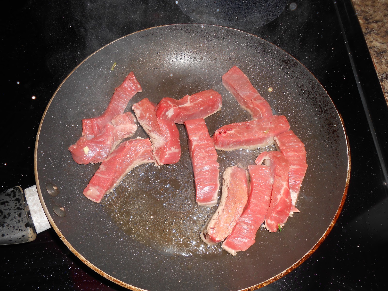 Domestic Education Flank Steak, Asparagus, and Red Pepper Stir Fry