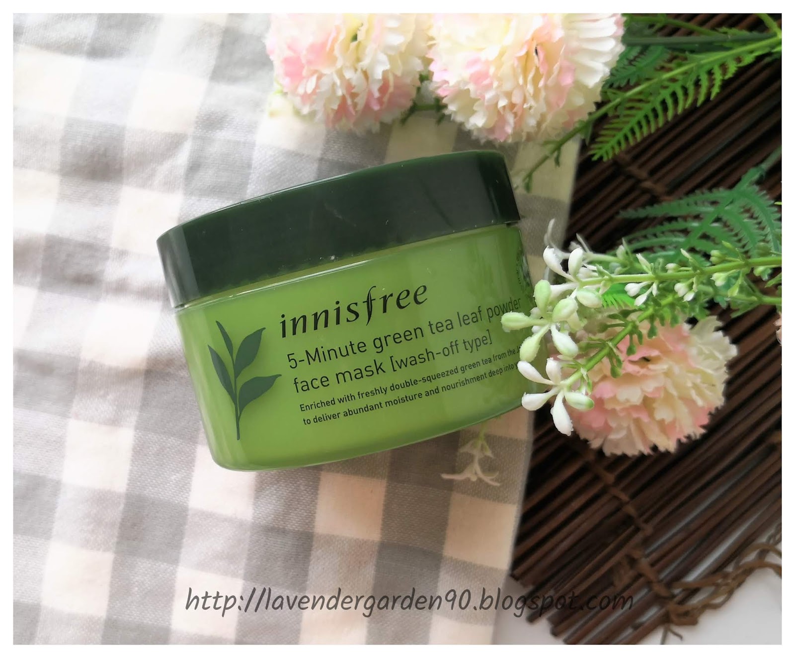 Download Carolyn S Lavender Garden Review Innisfree 5 Minute Green Tea Leaf Powder Face Mask PSD Mockup Templates