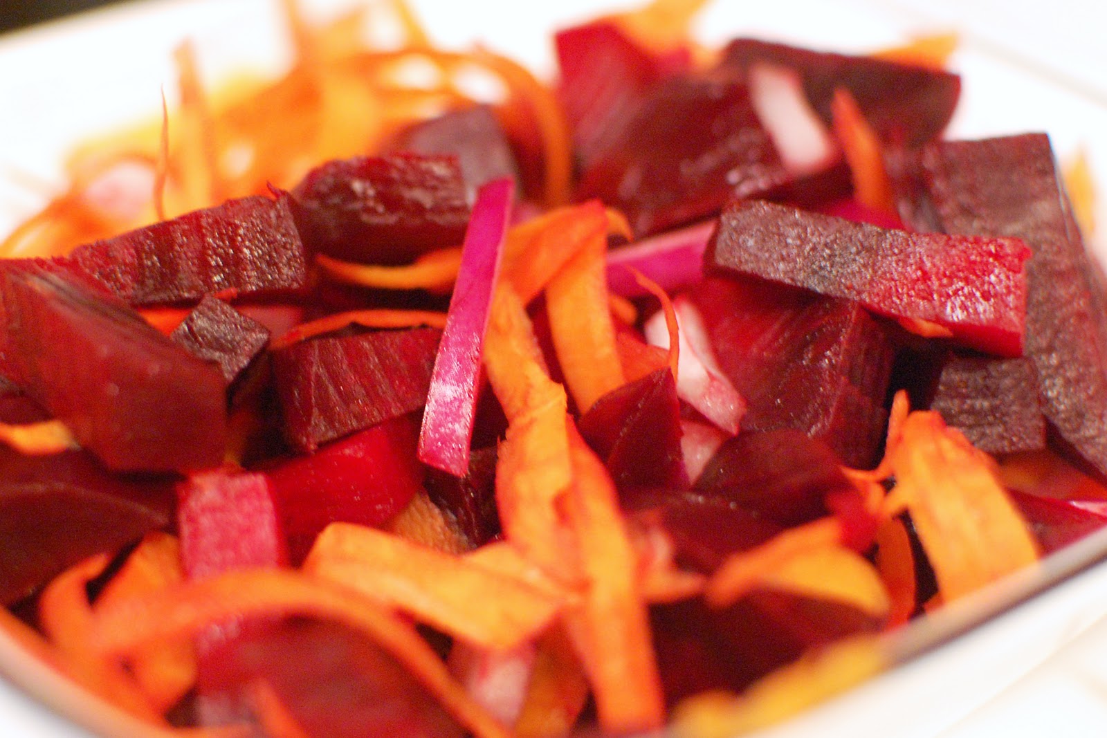 CSA Virgin Beet, Carrot, and Red Onion Salad