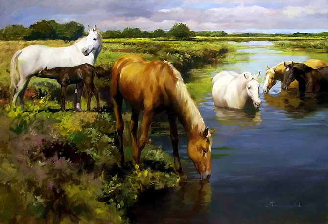 Spartaco Lombardo | pinturas de cavalos