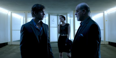 Chad McKnight, Michael Ironside and Brianne Davis in Synchronicity