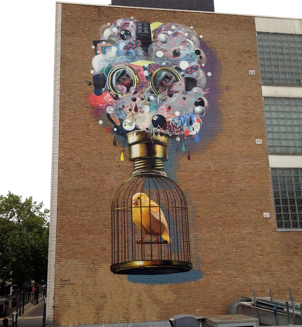 Street art by Colin Van Der Sluijs in Netherlands.