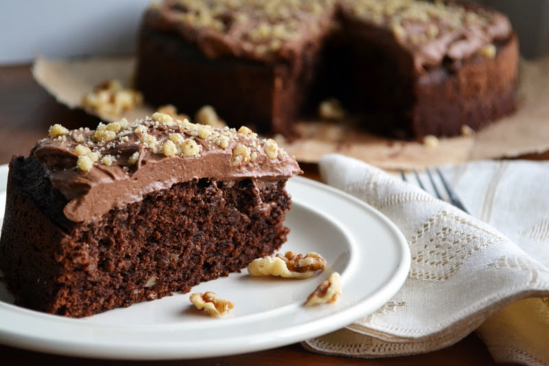 Dark Chocolate Walnut Cake | The View from Great Island