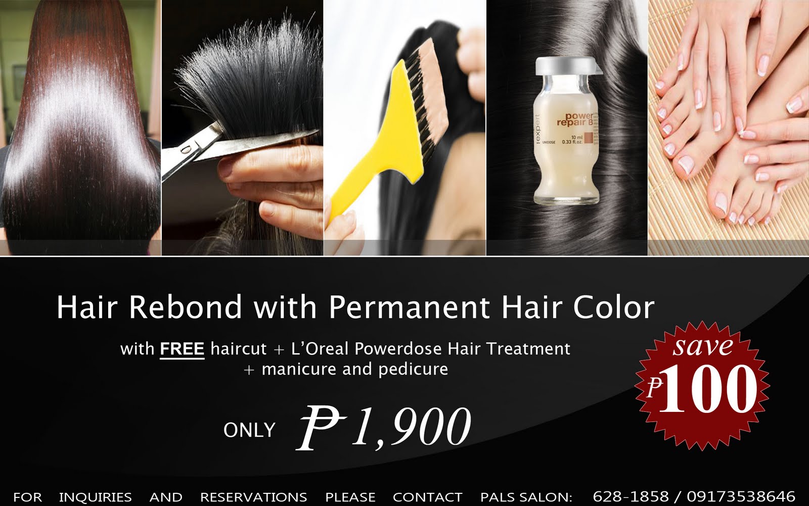 Pals Salon Rebond with Permanent Hair Color package