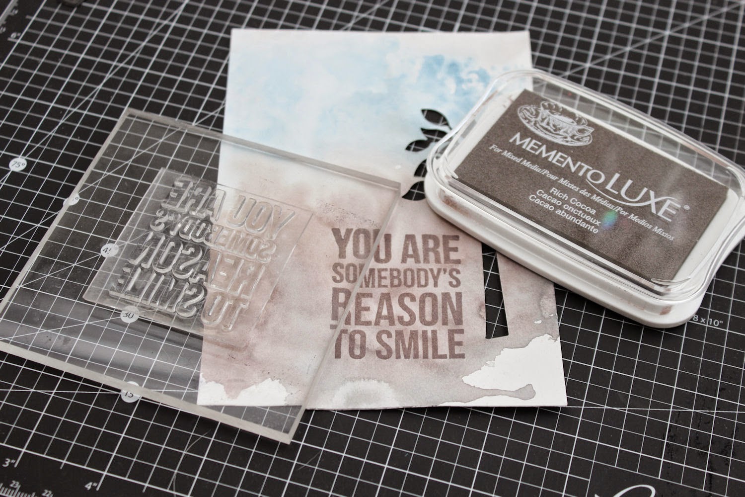 Step x step Chalk Watercolours Using Memento Luxe Ink Pads. imagine